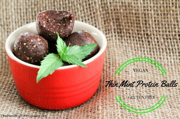 Can't wait for the holiday's to get here? Try this Thin Mint Date Protein Balls Recipe to get you in the holiday spirit. They are high in protein, gluten free, and can be made vegan by substituting with a vegan protein powder. These Chocolate Mint Date Energy Balls are made with minimal ingredients and super easy to make.