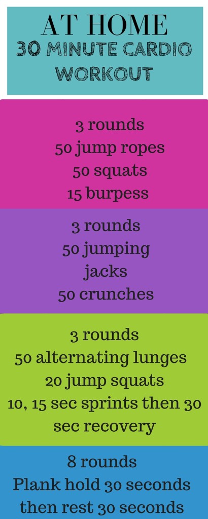 AT HOME 30 minute cardio workout