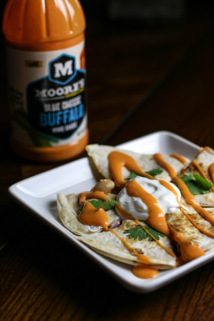 Quick and Easy Buffalo White Bean Quesadilla. Quick Mexican Dinner Idea. Simple healthy dinner idea. 
