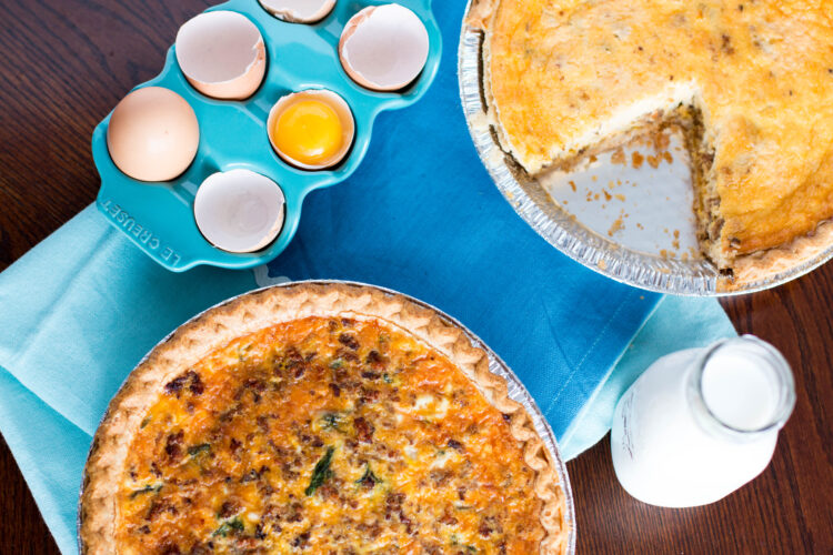 Lighter Breakfast Quiche for JuneDairyMonth with SundaySupper Lara