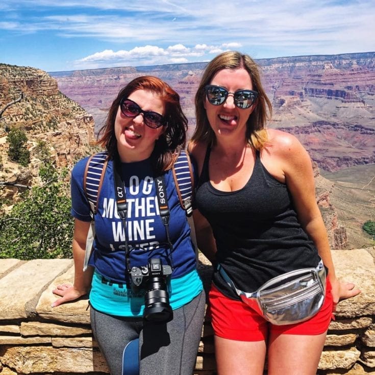 Lara Clevenger and Erica Acevedo at the Grand Canyon