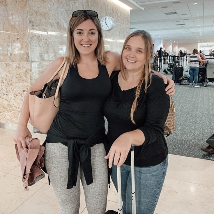Lara and Faith at the Orlando Airport