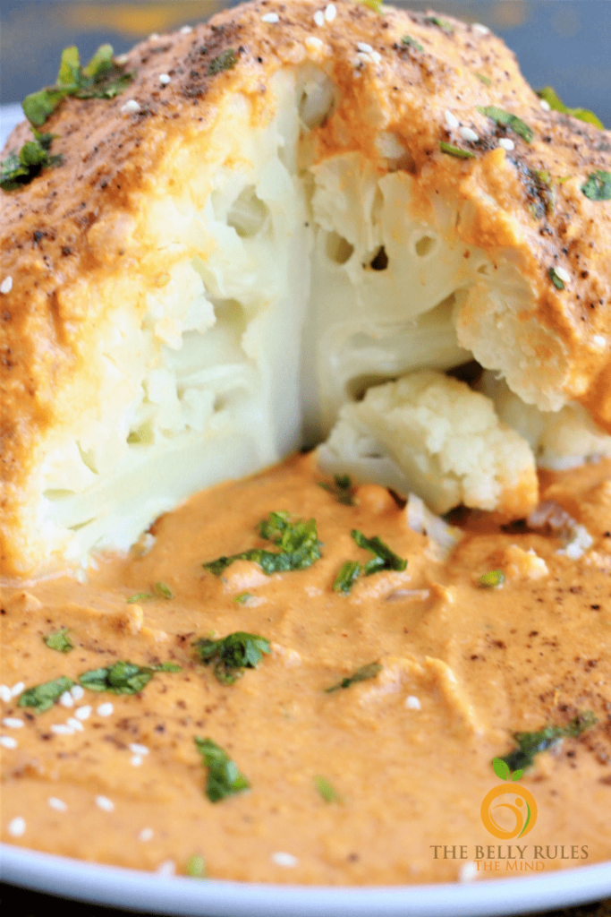 Image of Instant Pot Whole Roasted Cauliflower in Indian Masala