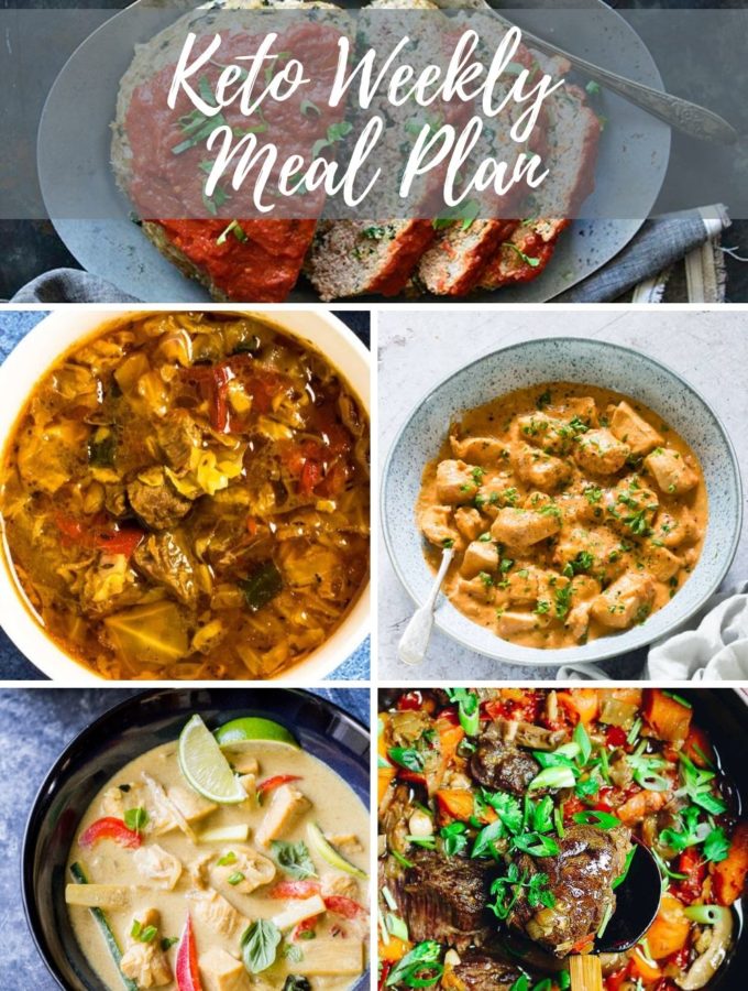pinable image for keto weekly meal plan