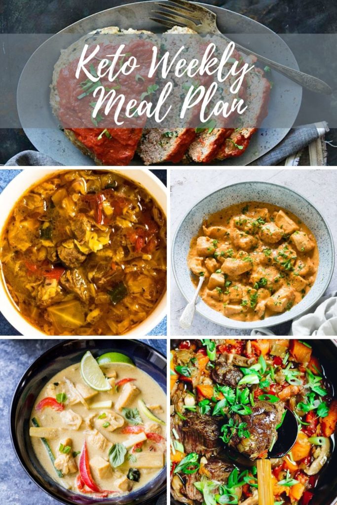 pinable image for keto weekly meal plan