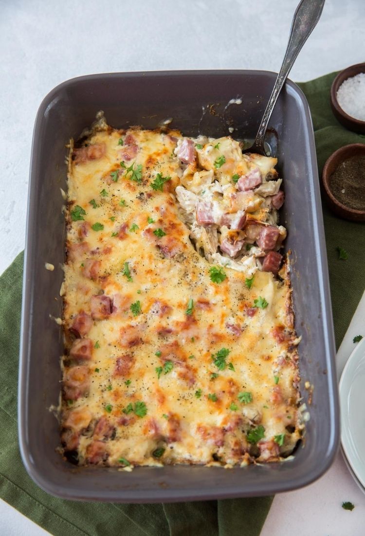 Keto Chicken Cordon Bleu Casserole (no breading)