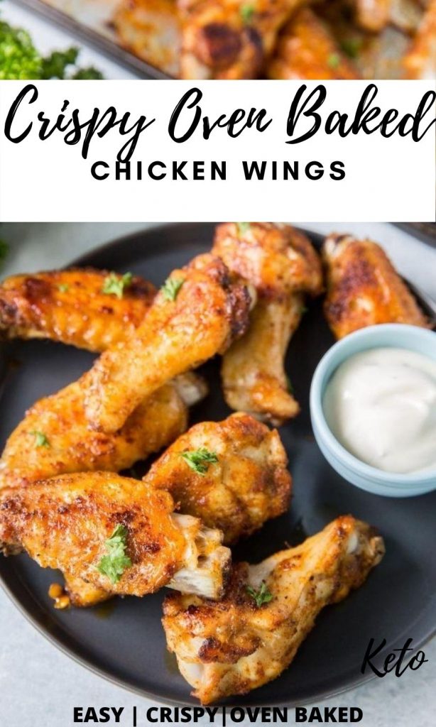 pin image for how to make oven baked chicken wings