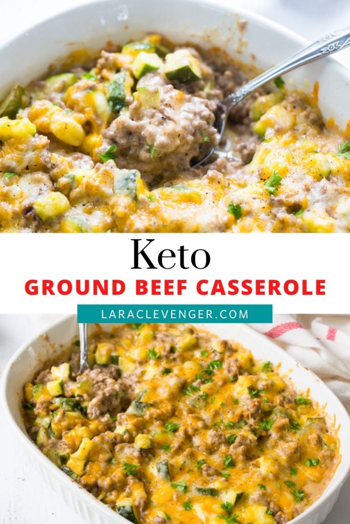 PINABLE IMAGE FOR KETO GROUND BEEF CASSEROLE