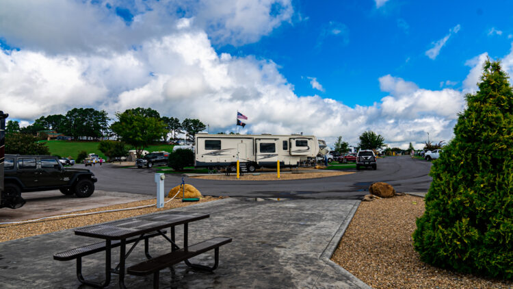my campsite (#132) at Anchor Down RV resort