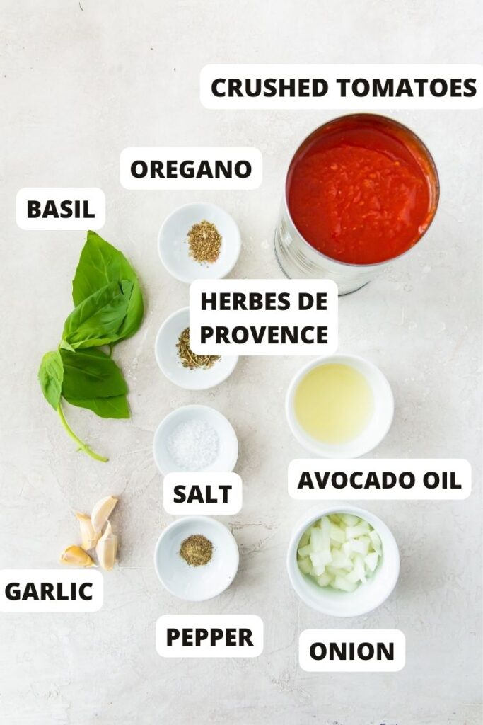 ingredients post for Keto Spaghetti Sauce