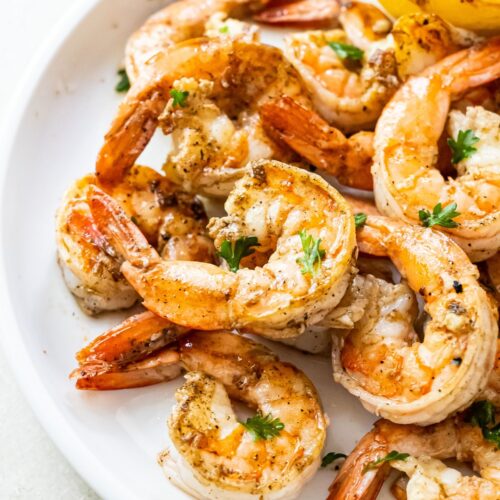 Lemon Garlic Shrimp on the Blackstone Griddle - Lara Clevenger