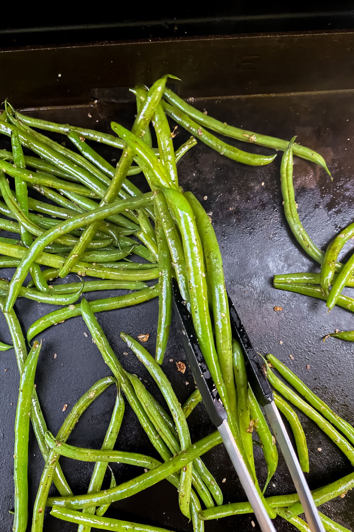 green beans on a blackstone griddle
