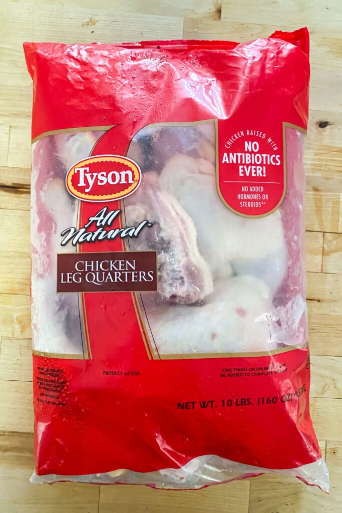 10# bag of Tyson chicken leg quarters