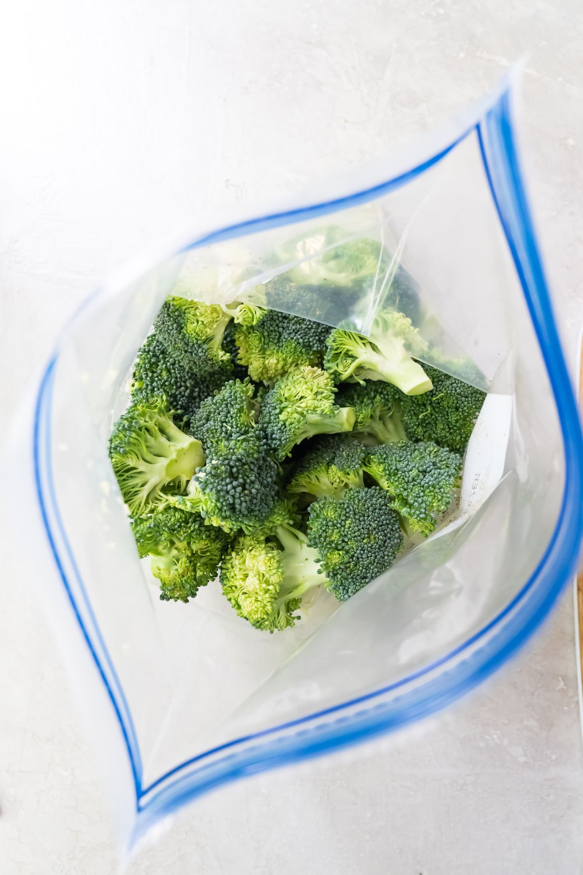 broccoli in a baggie