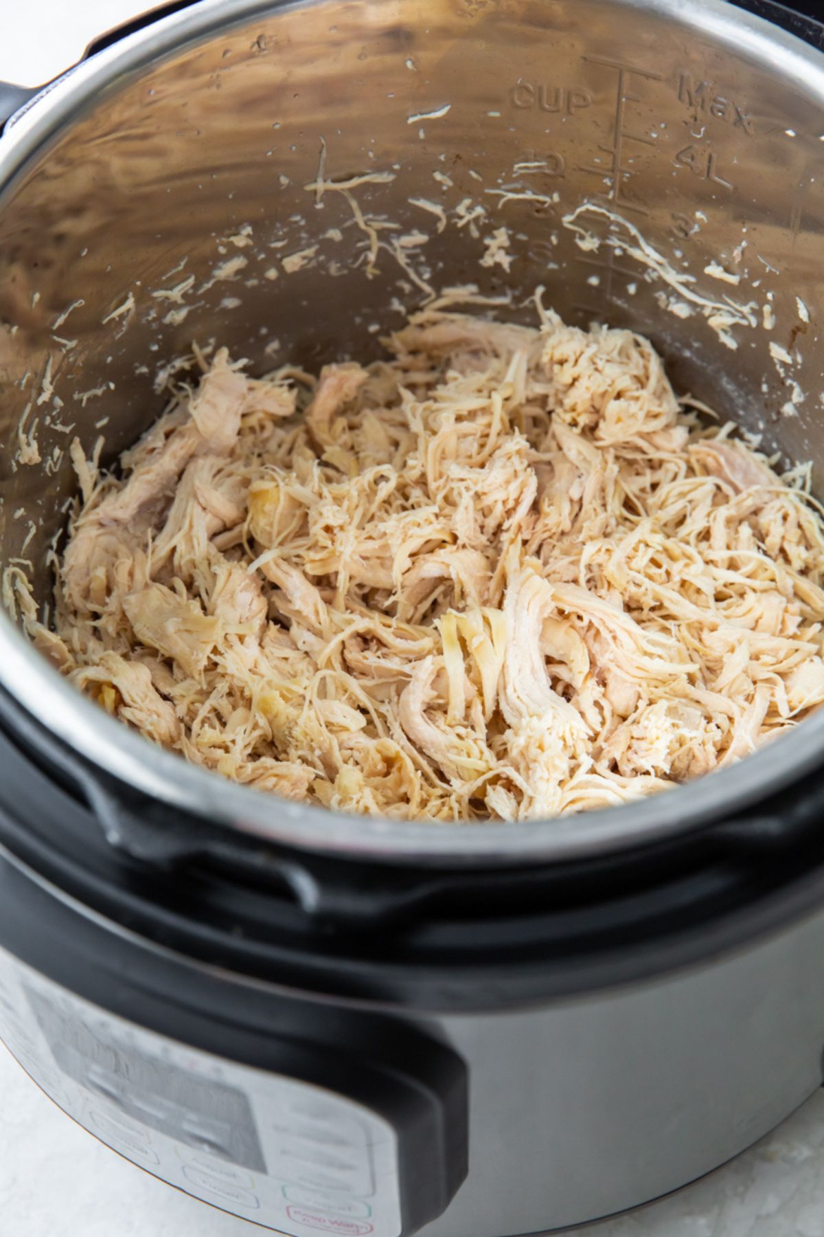 frozen shredded chicken breasts cooked in the Instant Pot