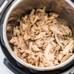 cooked shredded chicken thighs in the instant pot