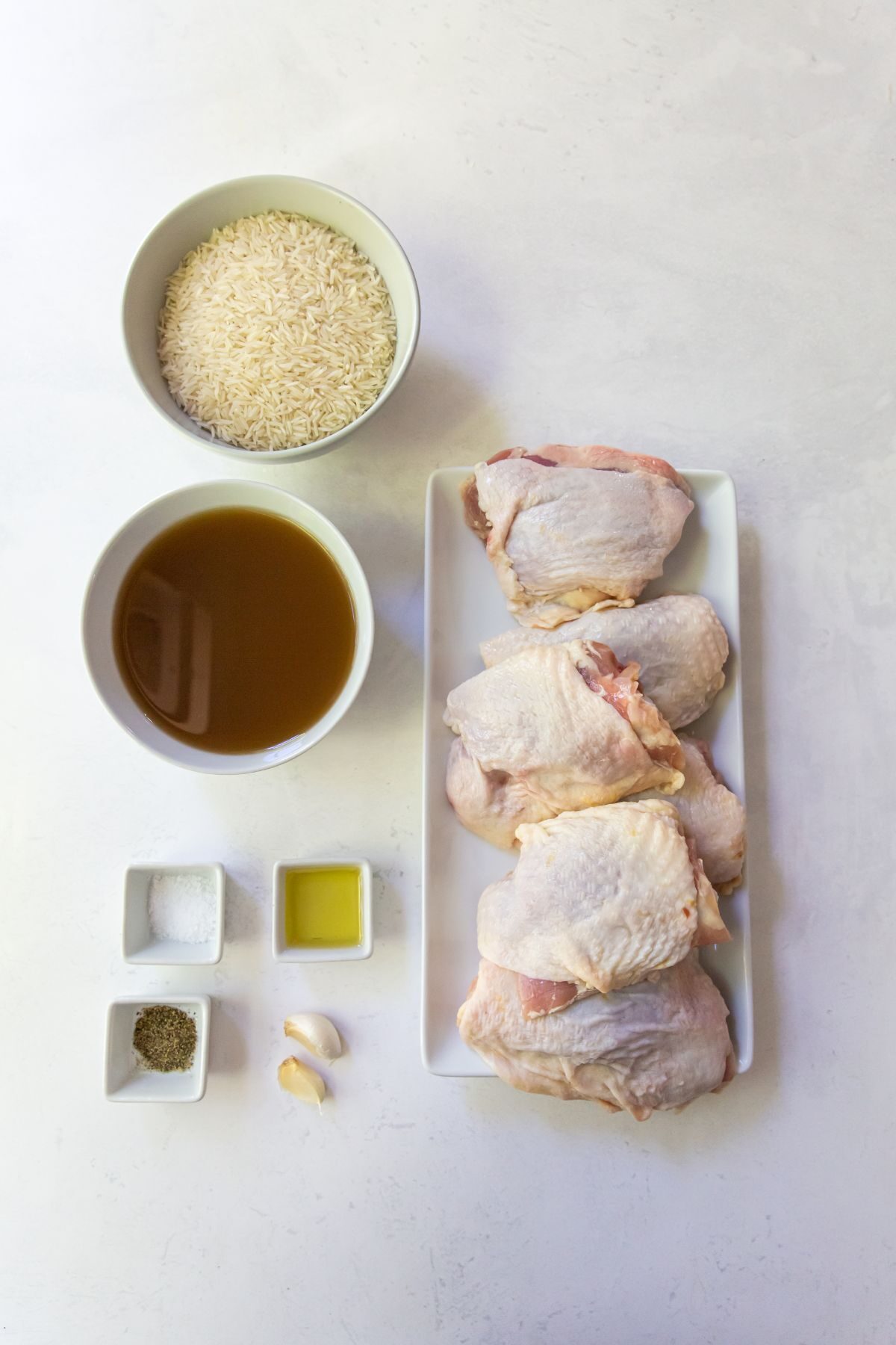 ingredients for instant pot chicken thighs and rice