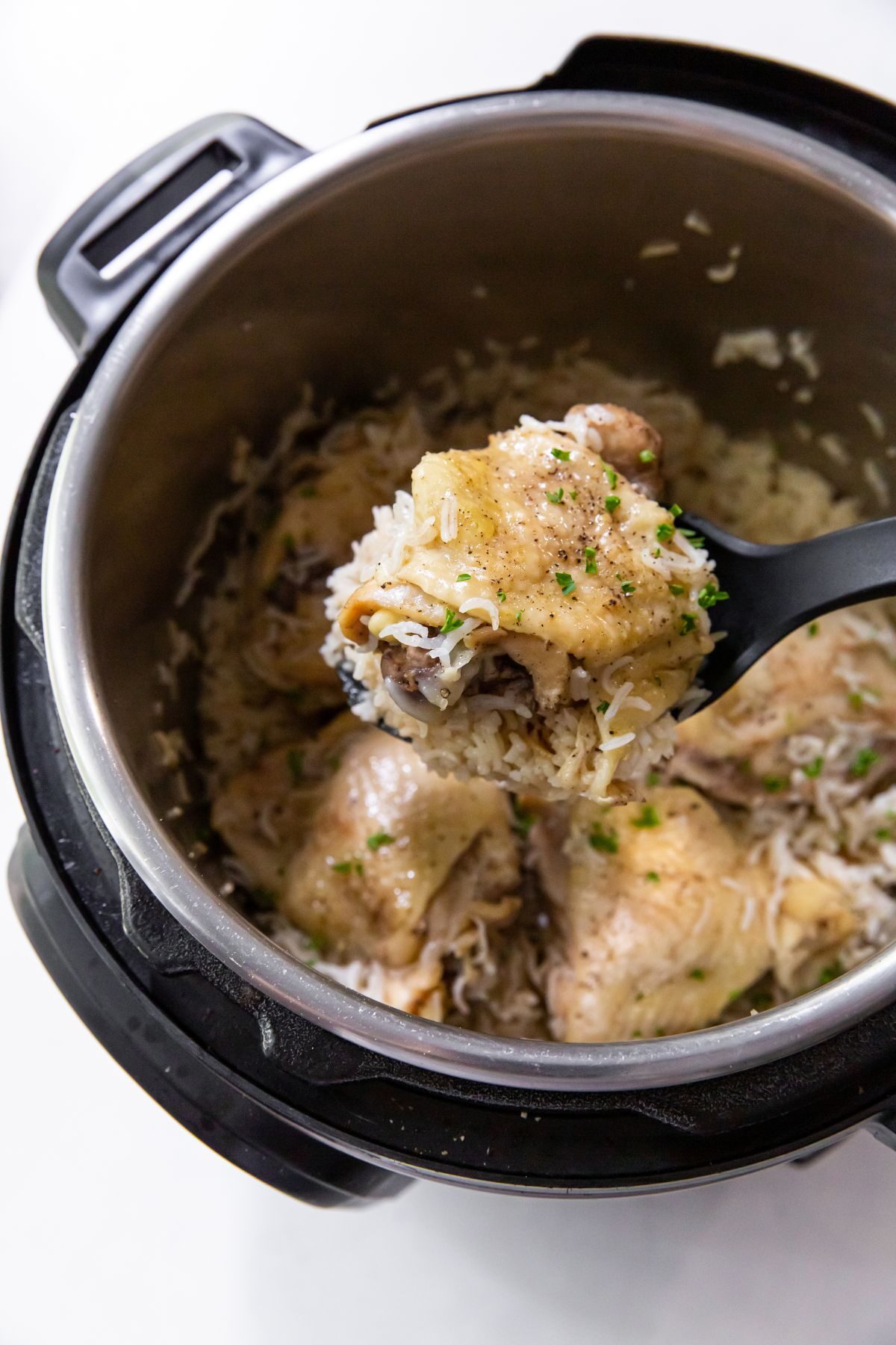 Instant Pot Chicken Thighs & Rice (GF, DF)