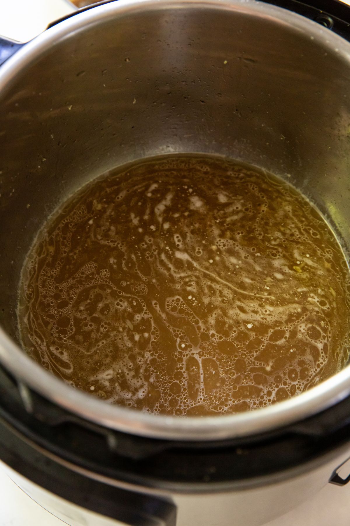 chicken broth in the instant pot