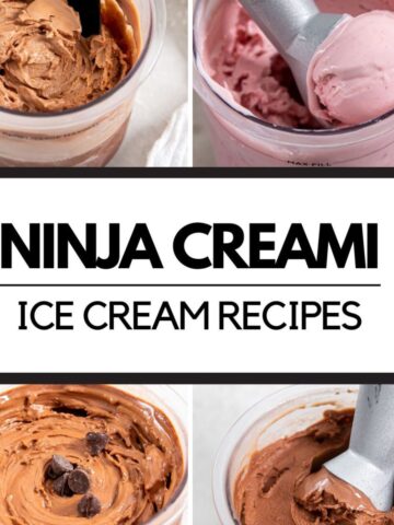 featured image collage for Ninja Creami recipes with 4 different flavors