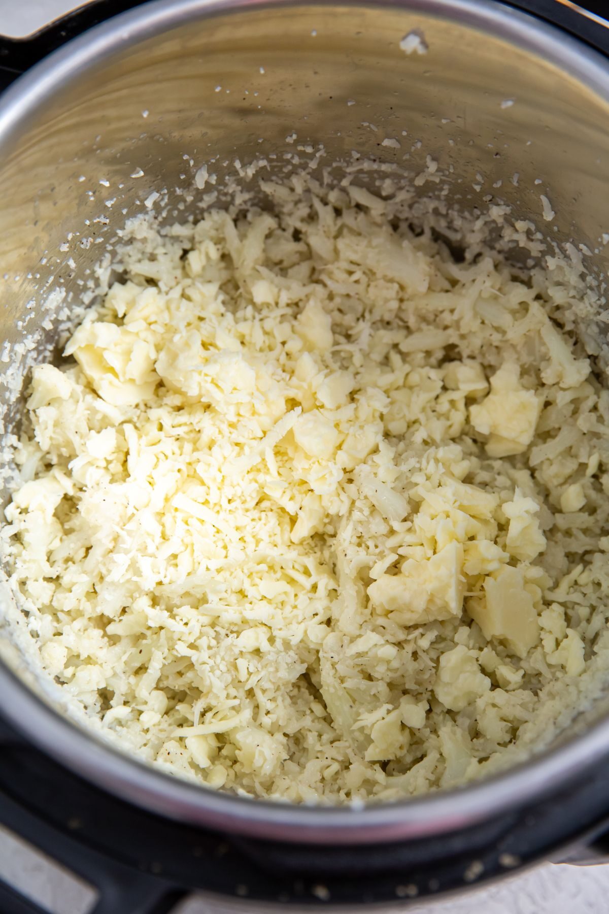 blended cauliflower in the instant pot