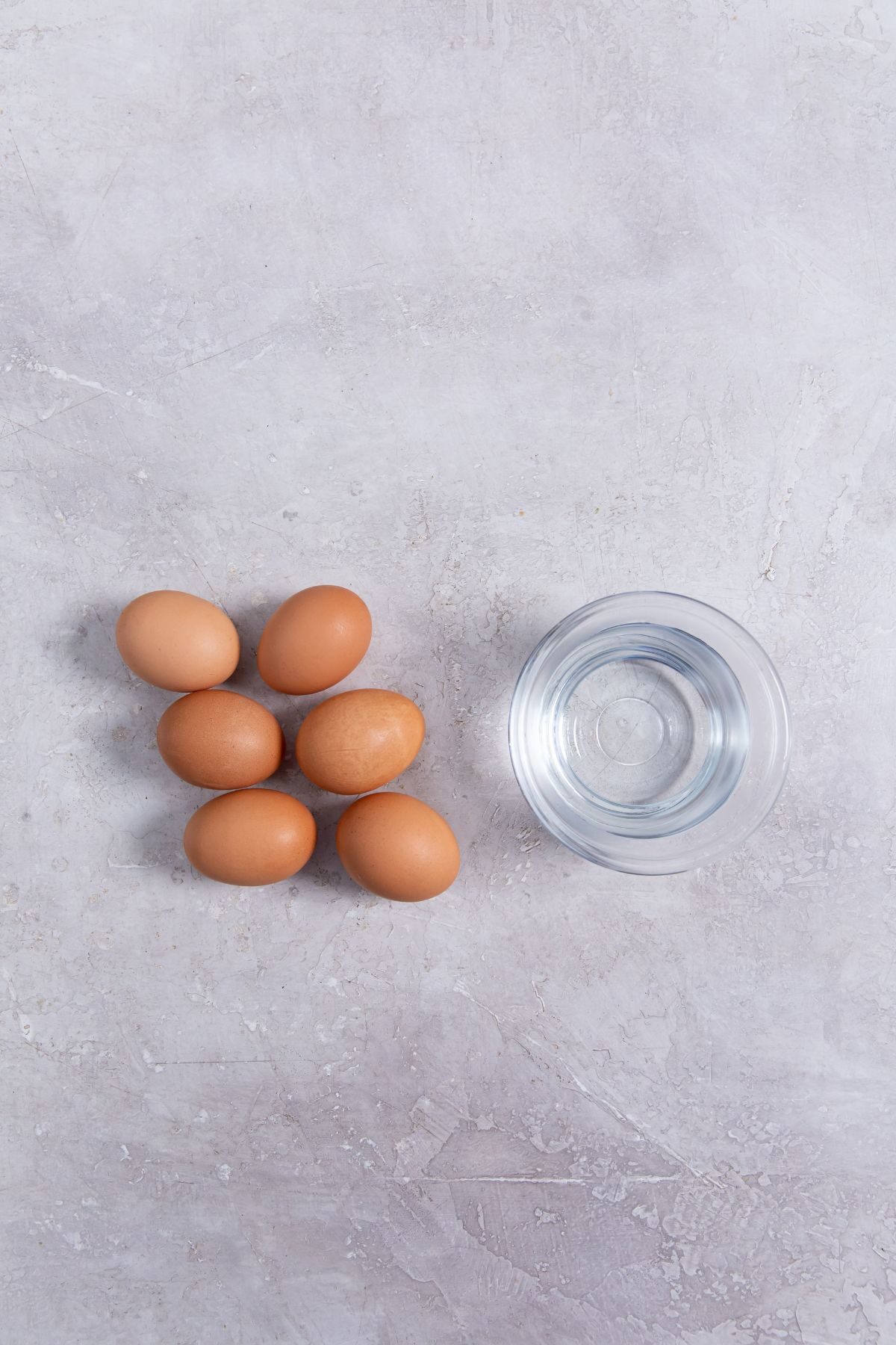 ingredients of eggs and water