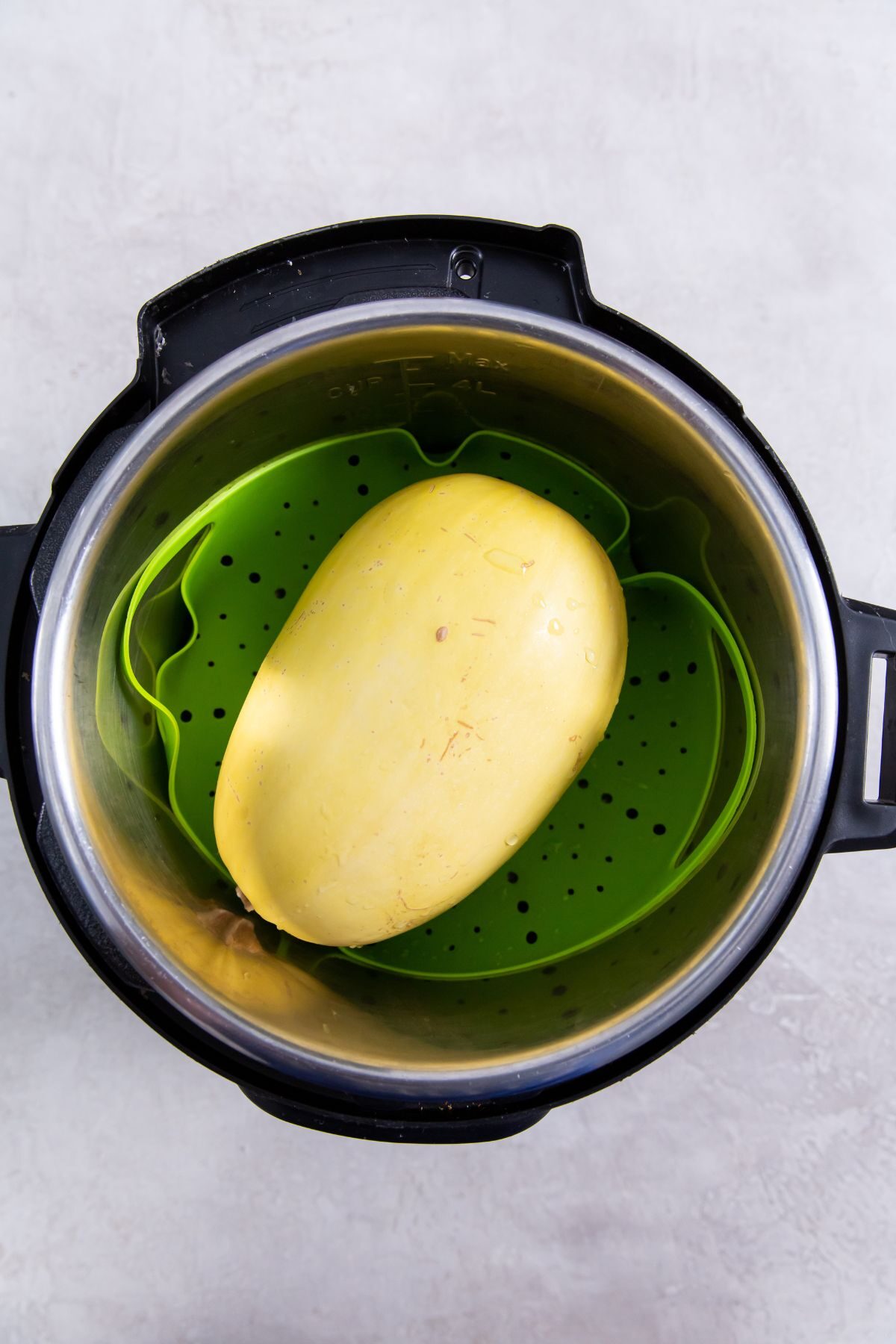 Instant Pot Spaghetti Squash in the Instant Pot with a trivet