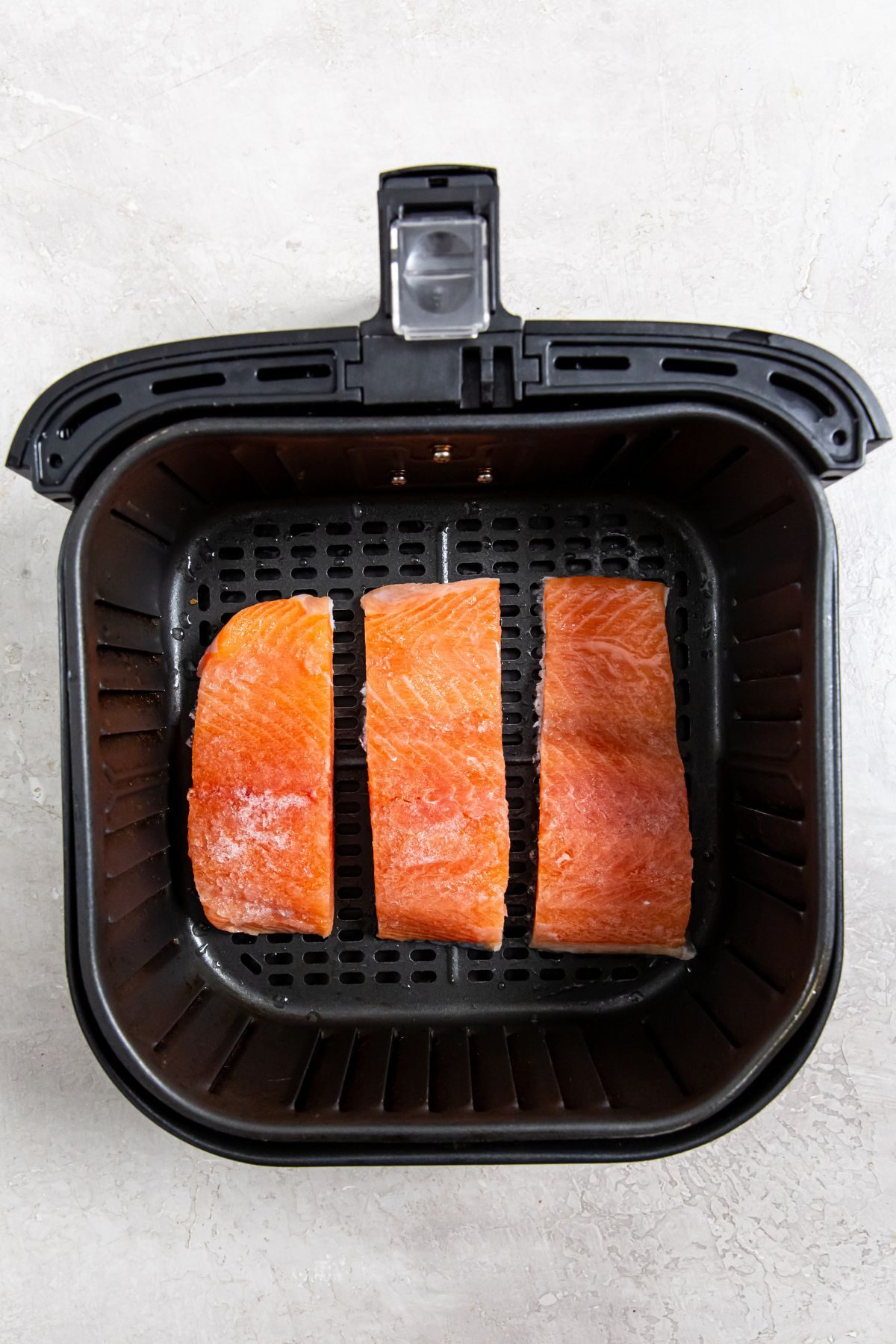 Frozen salmon in the air fryer