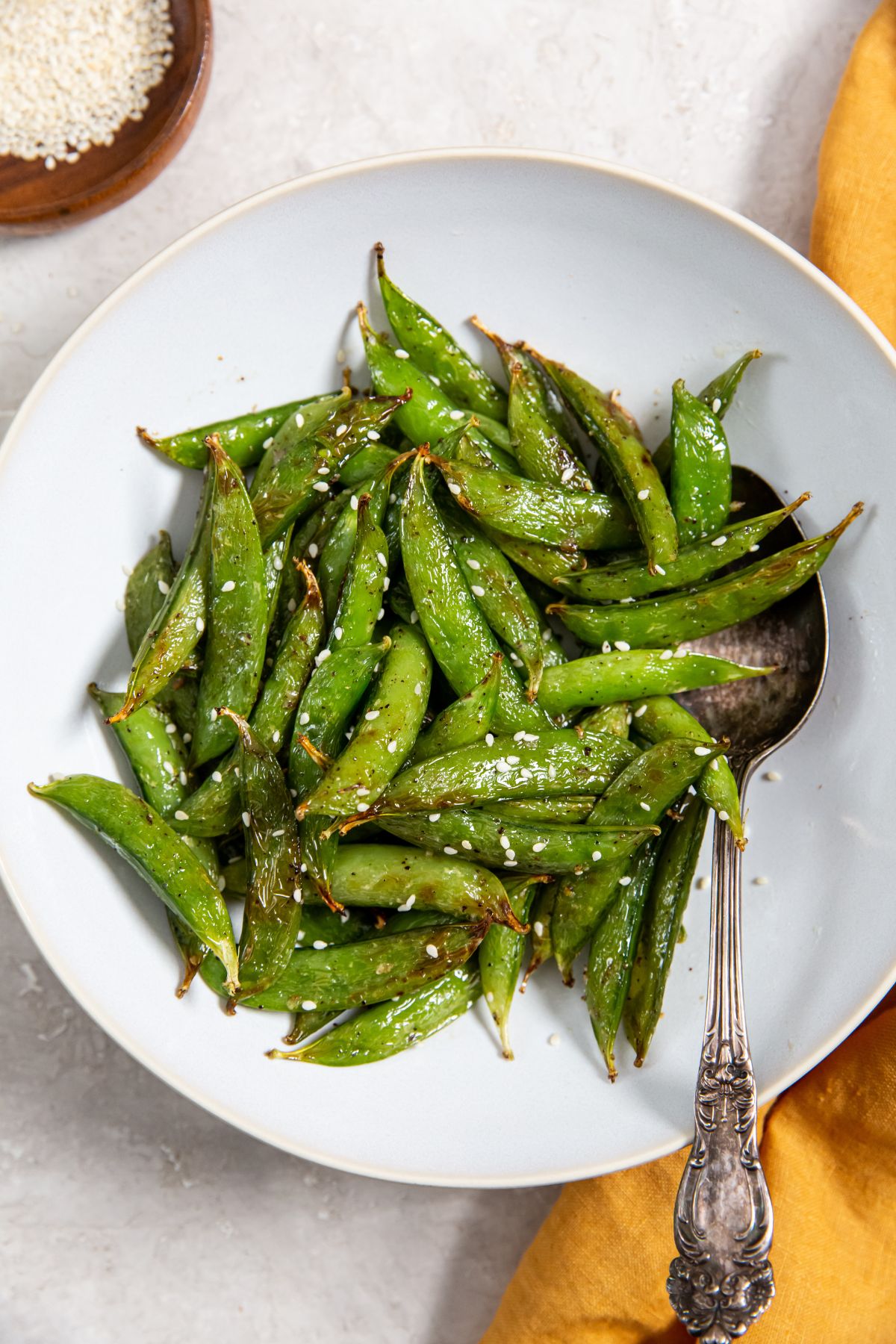 Air Fryer Sugar Snapped Peas