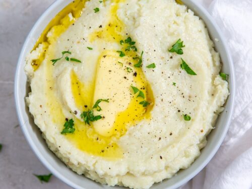 Cheesy cauliflower mash