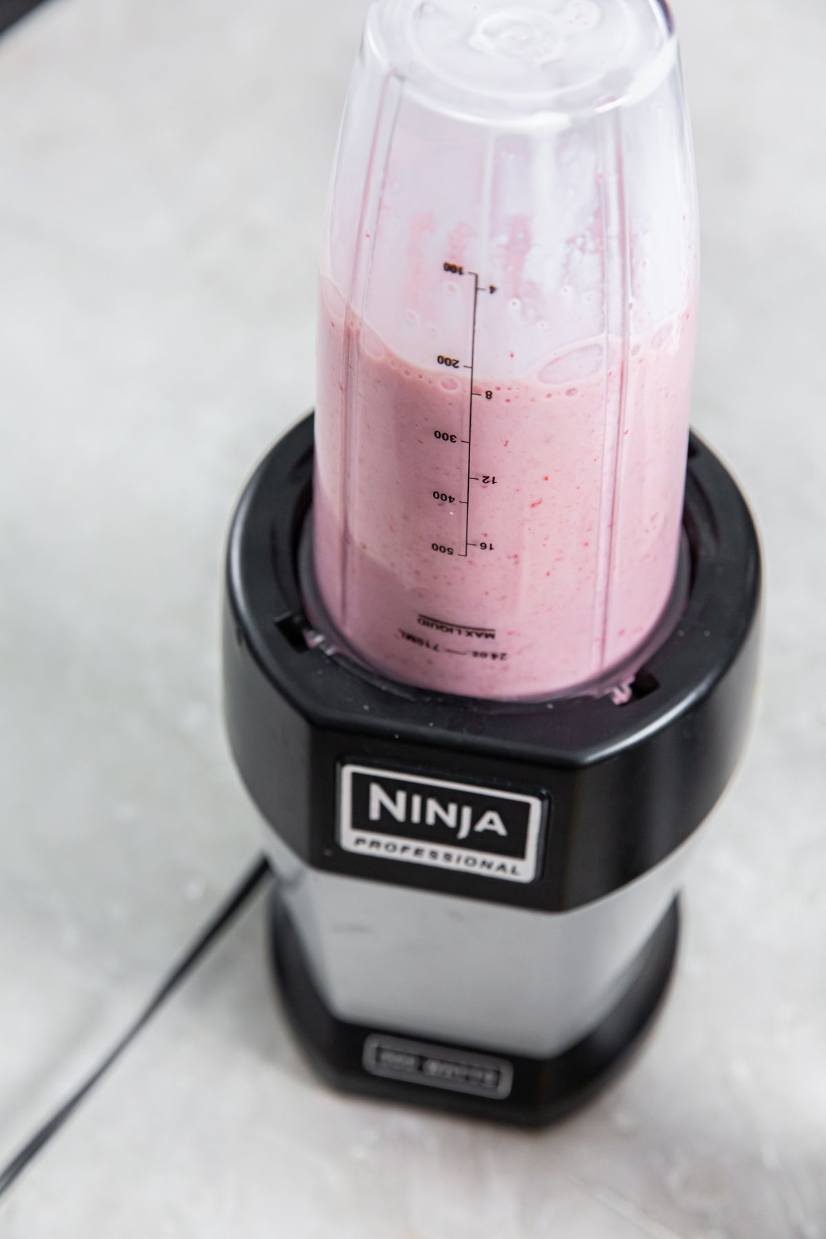 strawberry banana ice cream in a ninja creami blender