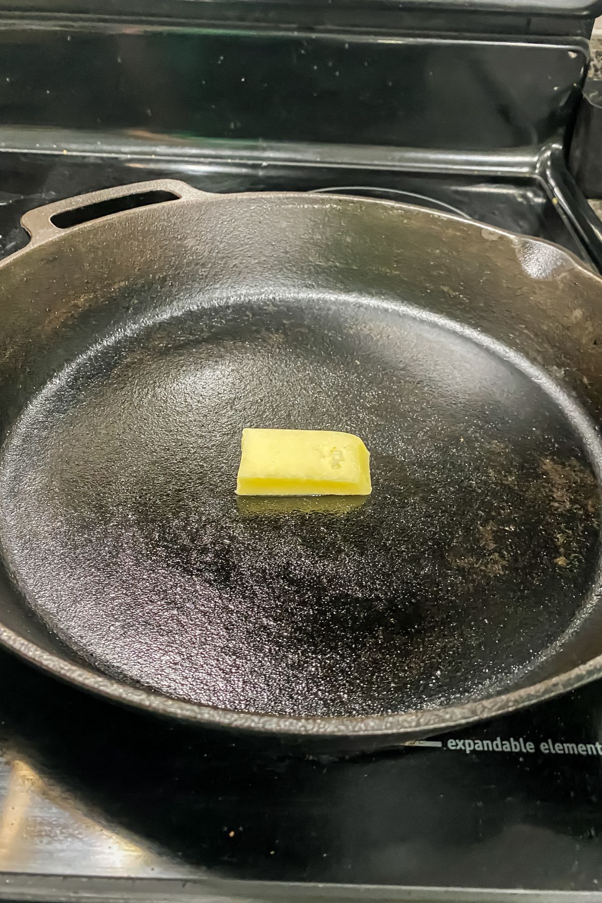 cast iron with butter on it