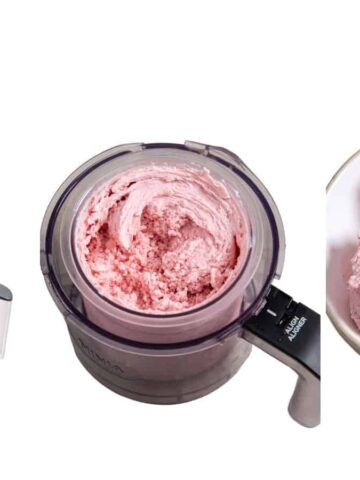ninja Creami Ice Cream maker with strawberry ice cream