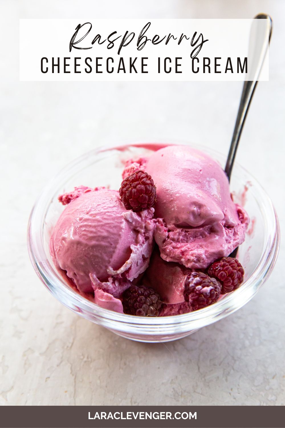 Raspberry cheesecake ice cream.