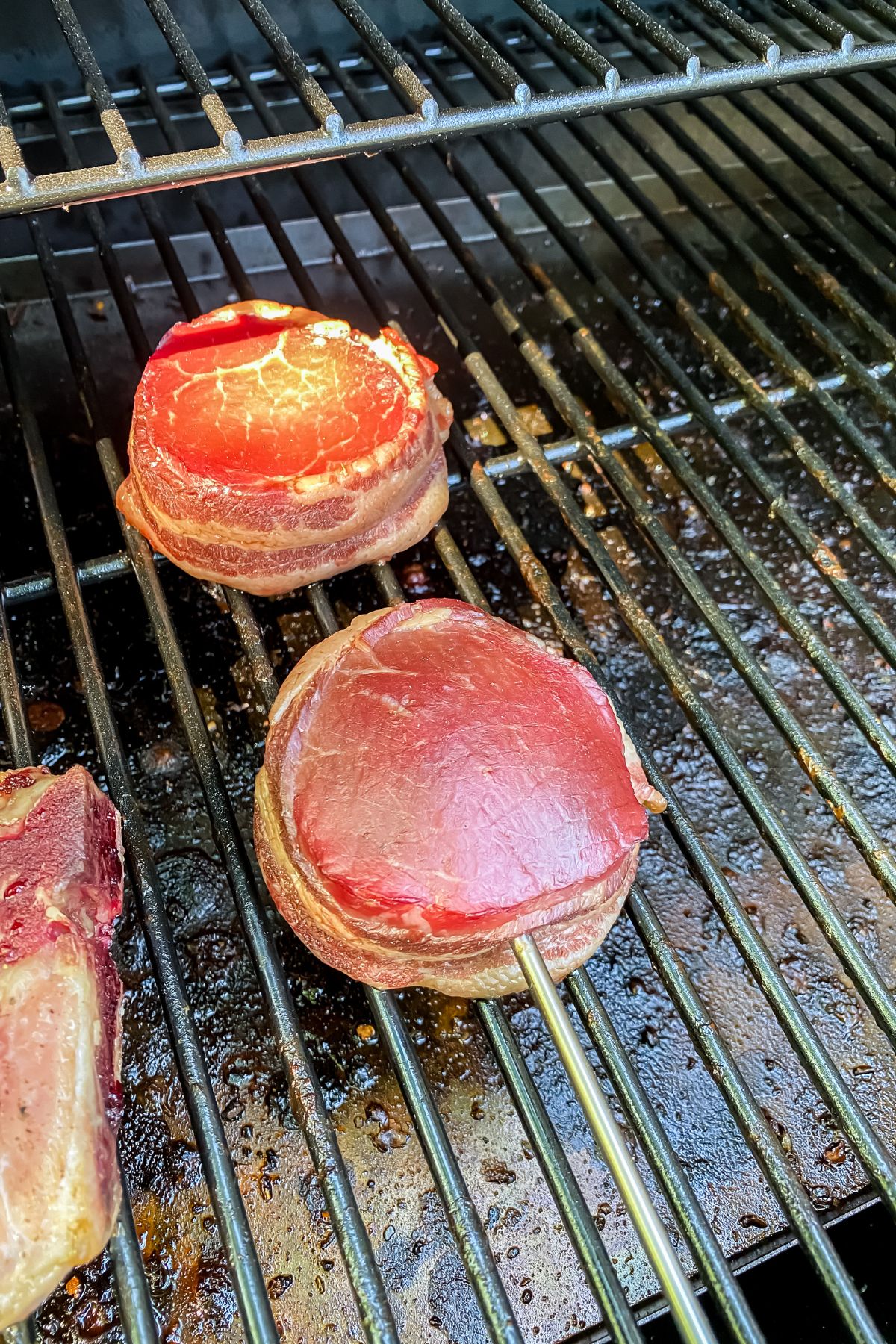 Grilled smoked bacon.