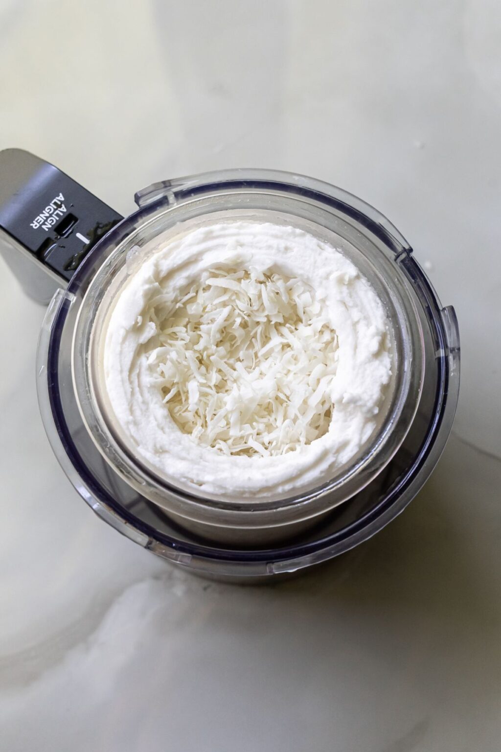 coconut ice cream in a ninja cream