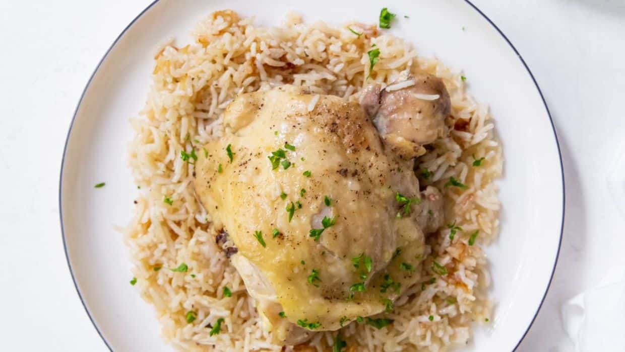 Instant Pot Chicken and Rice in Instant Pot.