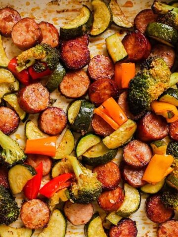 sliced Sausage and Veggies.