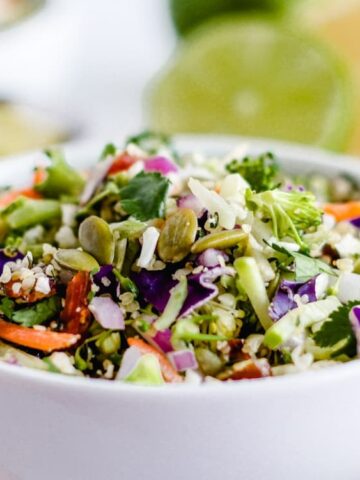 colorful veggies salad in a bowl