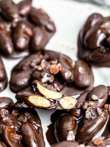 almonds covered in chocolate