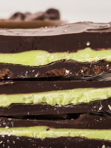 Homemade Andes Mints layered in 3.