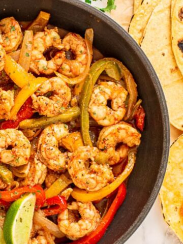 Quick Skillet Shrimp Fajitas