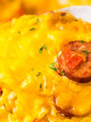 Cheesy Sausage and Rice Casserole