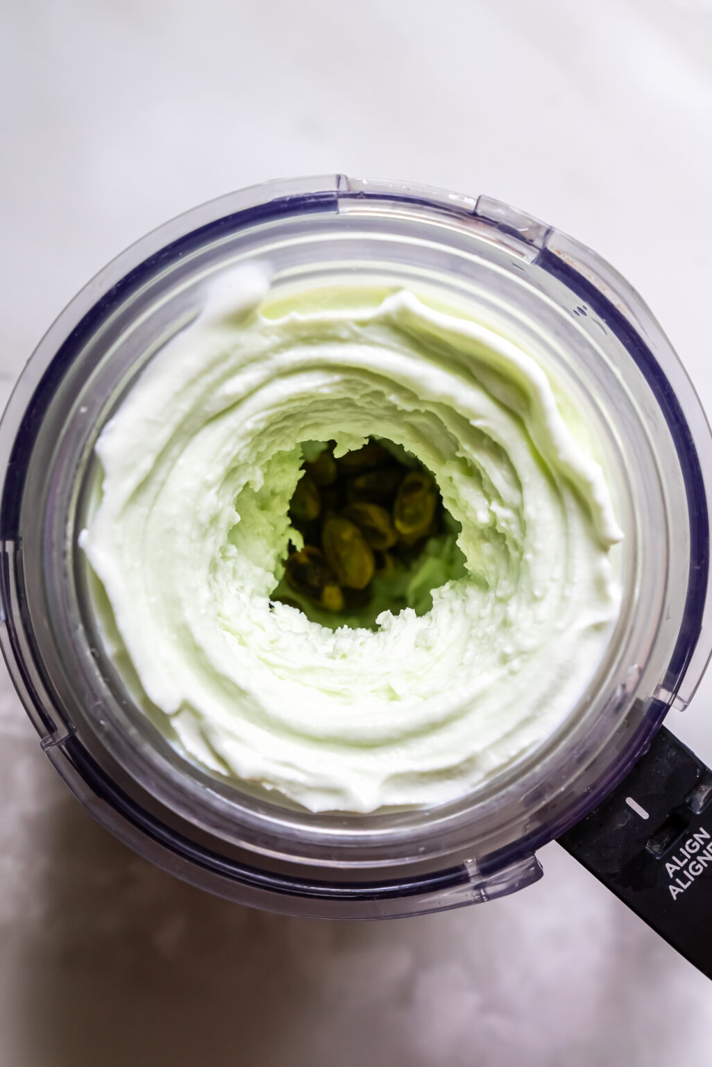 process of making Pistachio Protein Ice Cream