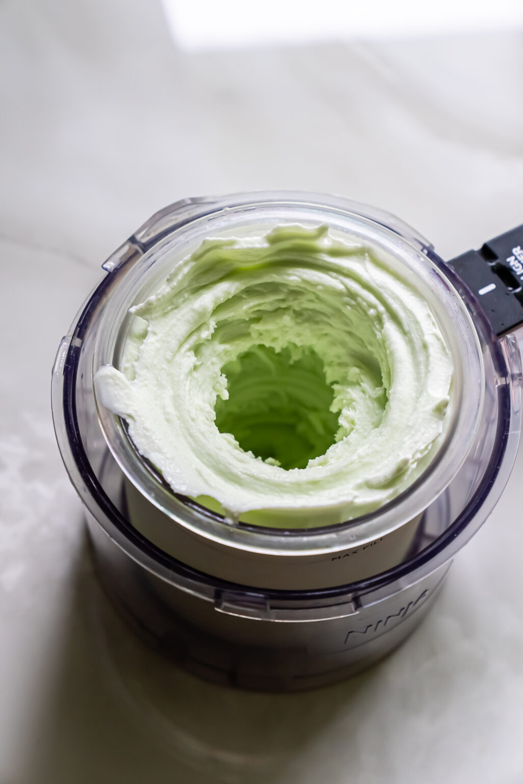 process of making Pistachio Protein Ice Cream