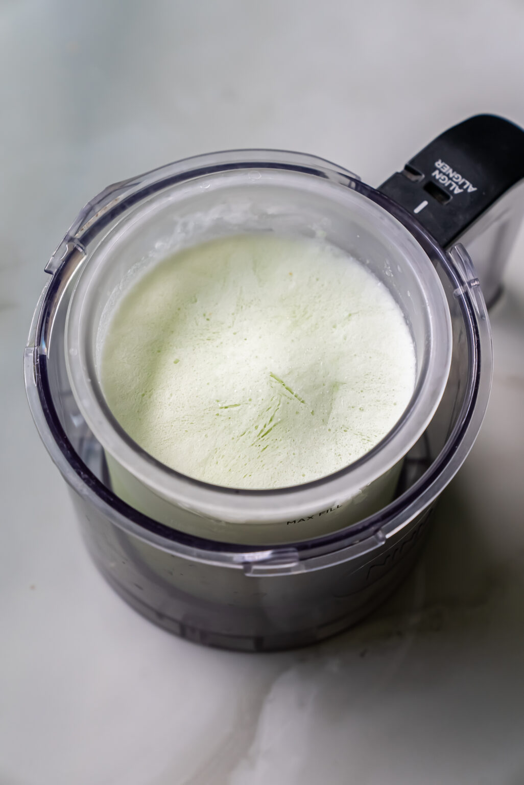 process of making Pistachio Protein Ice Cream